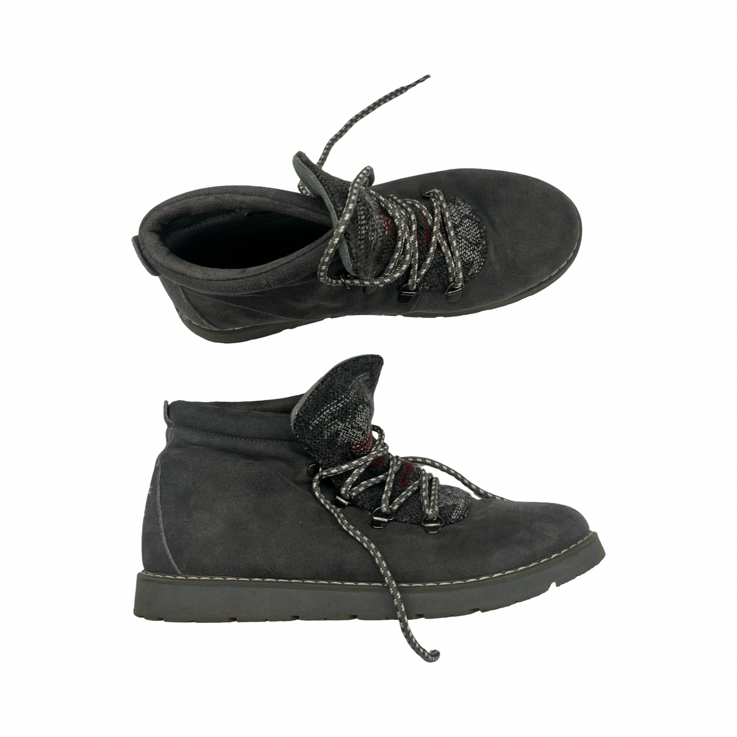 Boots Ankle Flats By Bobs In Grey, Size:8.5