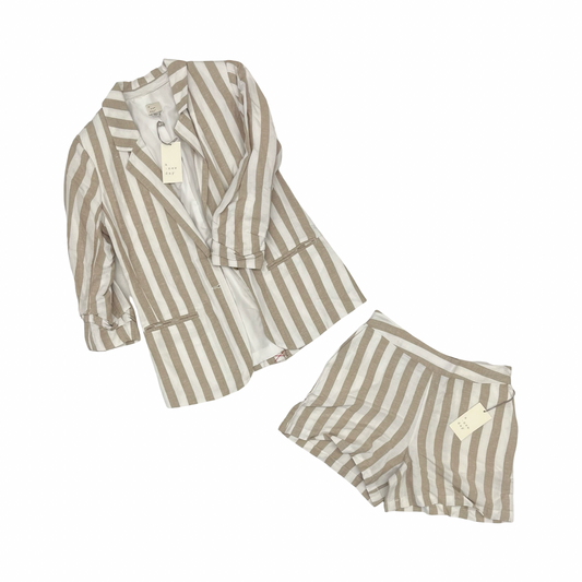 Shorts Set By A New Day In Tan & White, Size:Xs