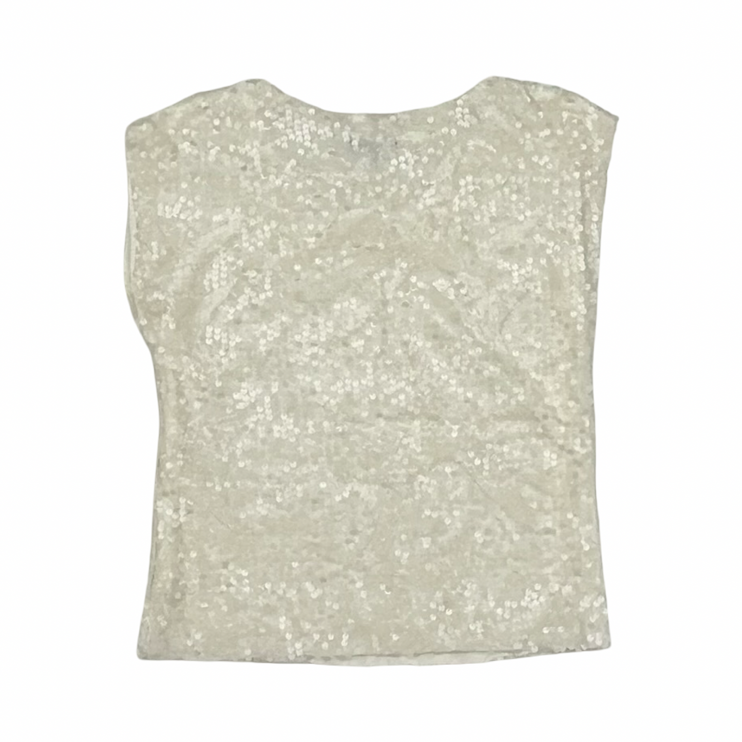 Blouse Sleeveless By Clothes Mentor In Cream, Size:S