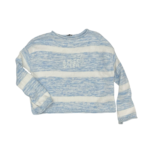 Sweater By Talbots In Blue & White, Size:Xl