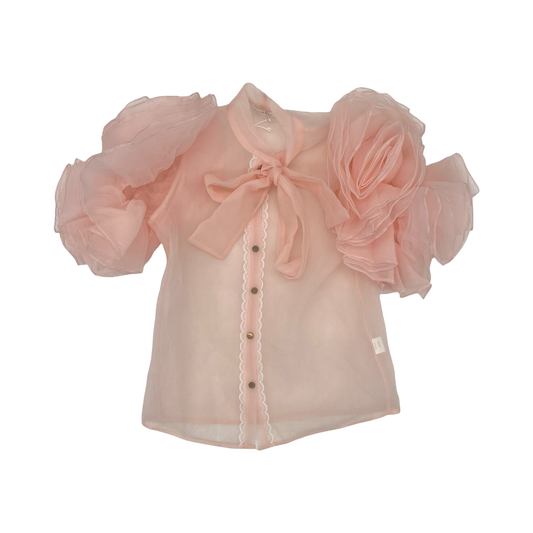 Blouse Ss By Clothes Mentor In Pink, Size:M