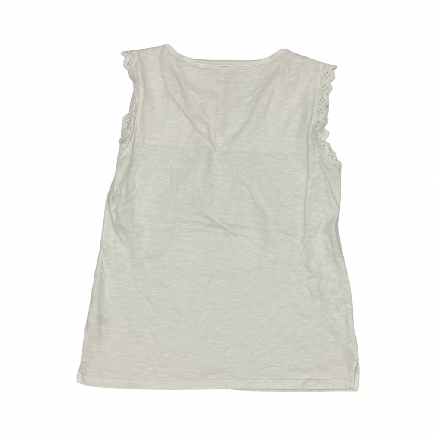 Top Sleeveless By Talbots In White, Size:S