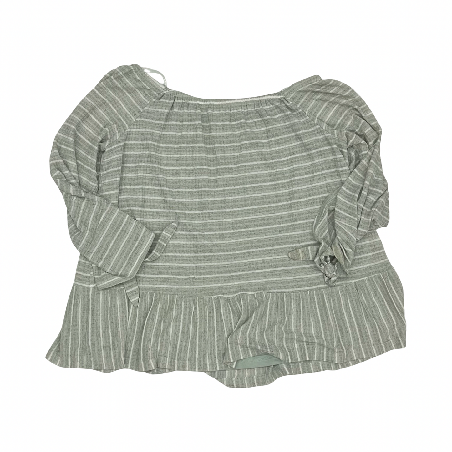 Blouse 3/4 Sleeve By Doe & Rae In Green, Size:M