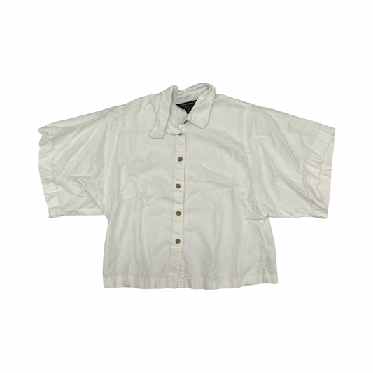 Blouse Ss By Banana Republic In White, Size:Xs