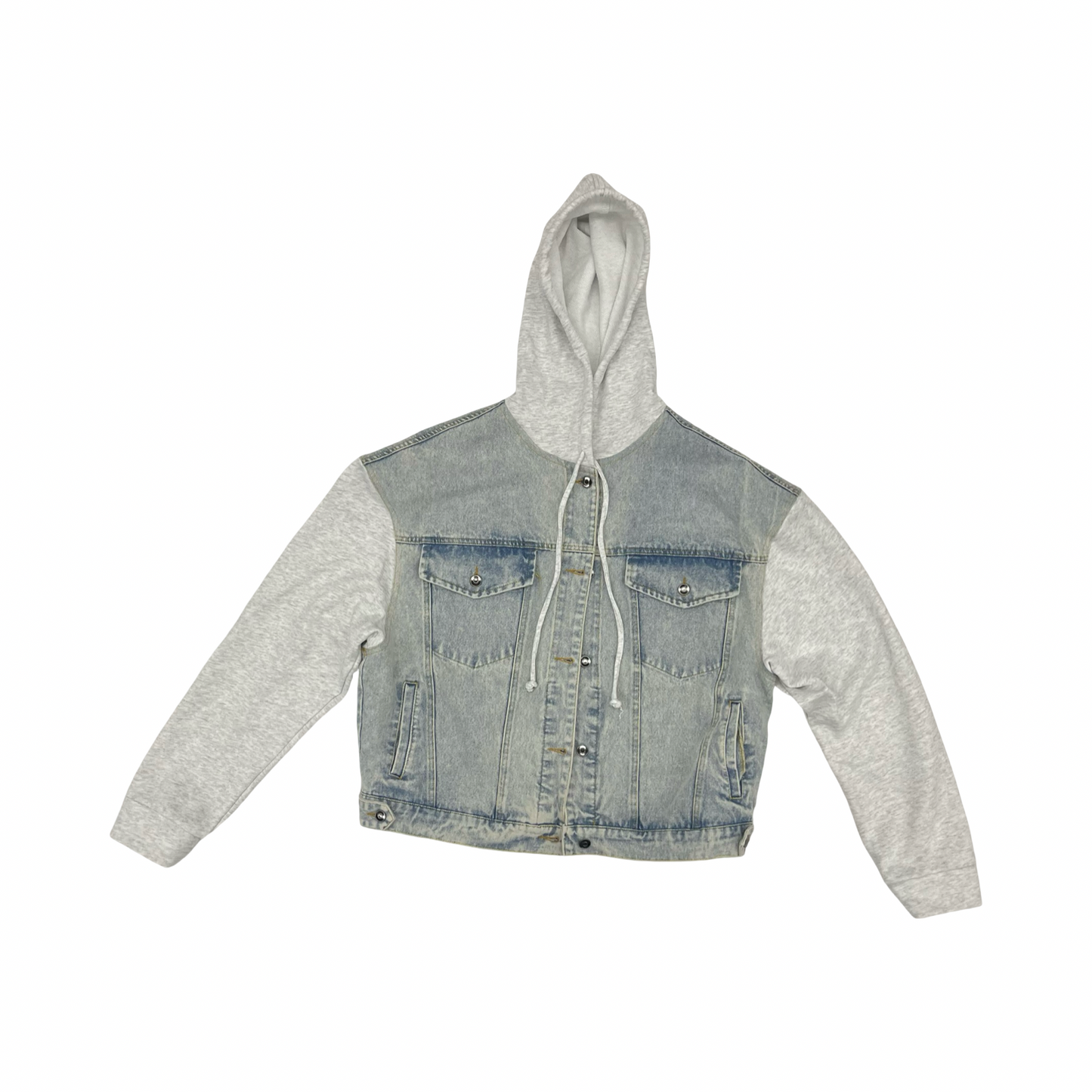 Jacket Denim By Elan In Blue Denim, Size:M