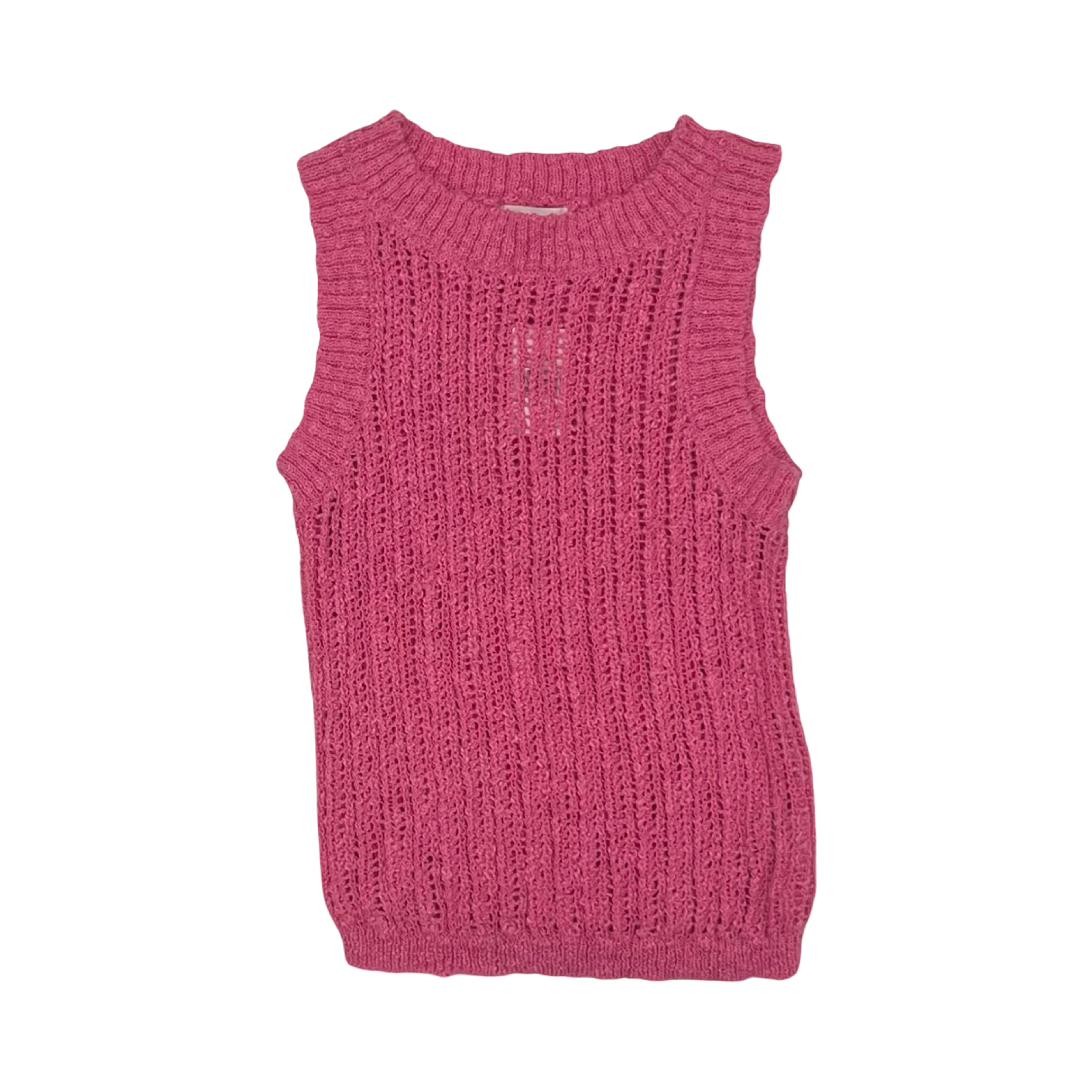 Vest Sweater By Blu Pepper In Pink, Size:M