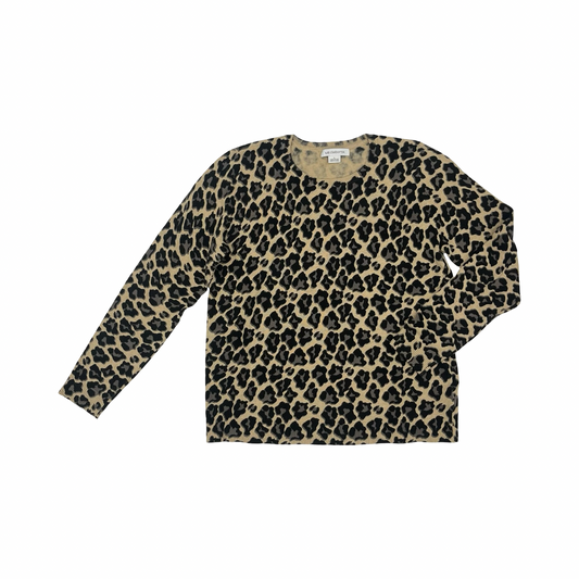 Sweater By Liz Claiborne In Animal Print, Size:L