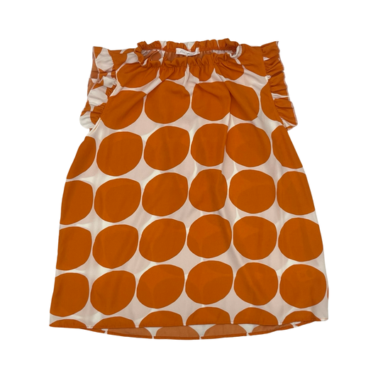 Blouse Ss By Ces Femme In Orange & White, Size:M