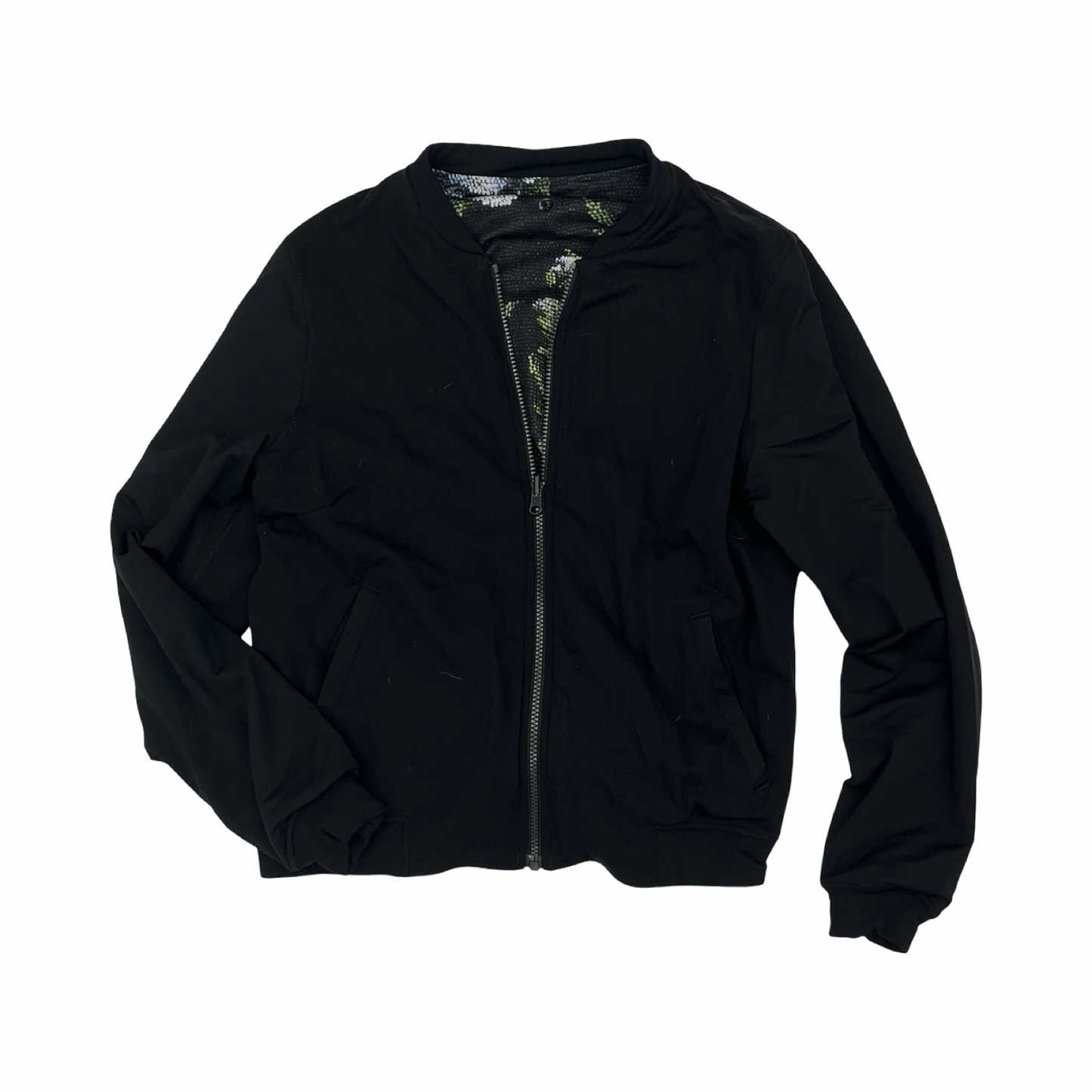 Athletic Jacket By Lululemon In Floral Print, Size:L