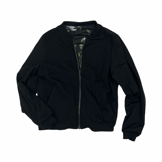 Athletic Jacket By Lululemon In Floral Print, Size:L