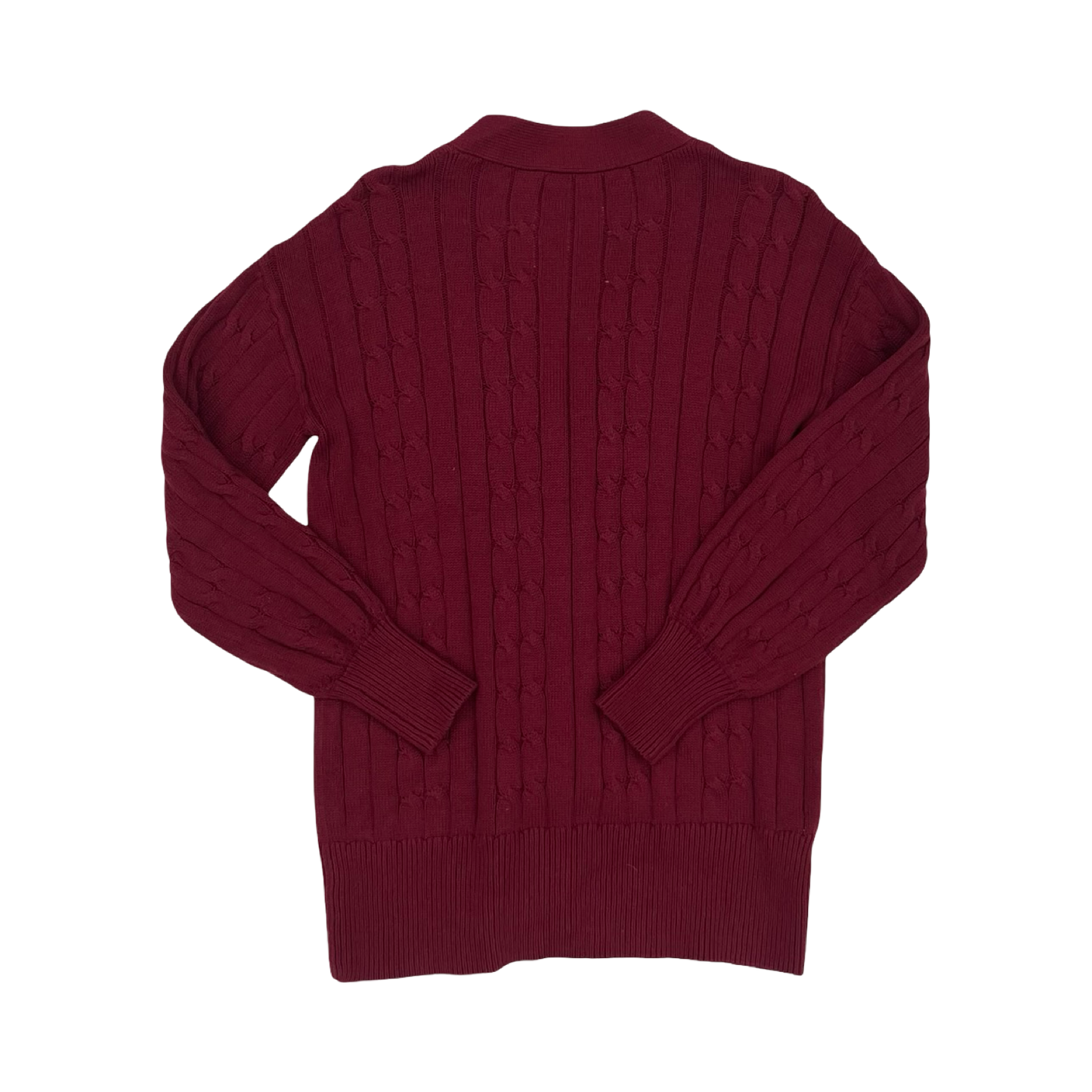 Sweater Cardigan By Loft In Maroon, Size:Xs