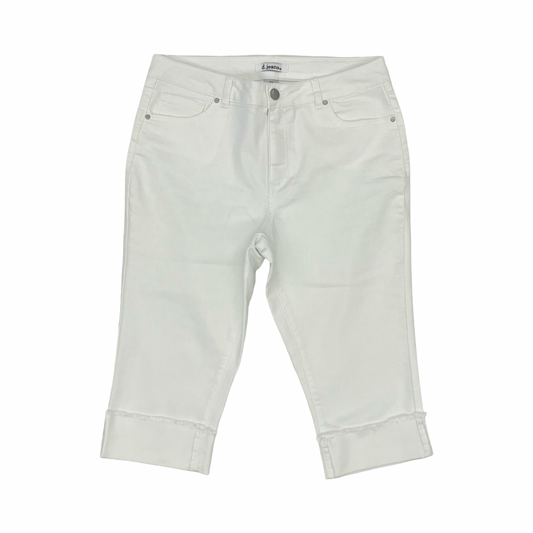 Jeans Cropped By D Jeans In White, Size:12
