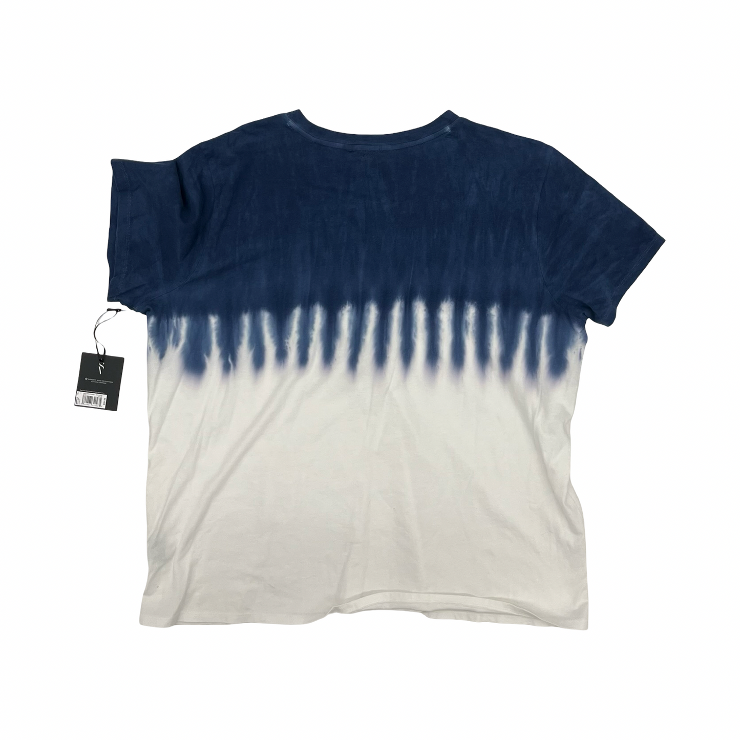 Top Ss By Simply Vera In Blue & Cream, Size:Xxl