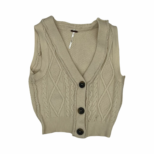 Vest Sweater By Free People In Tan, Size:S