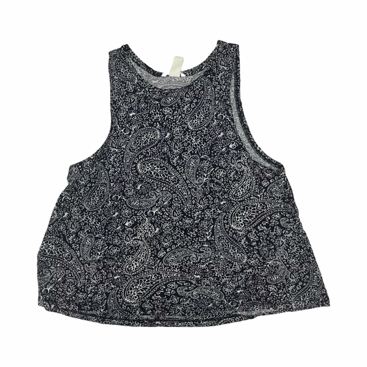 Top Sleeveless By H&M In Blue & White, Size:M