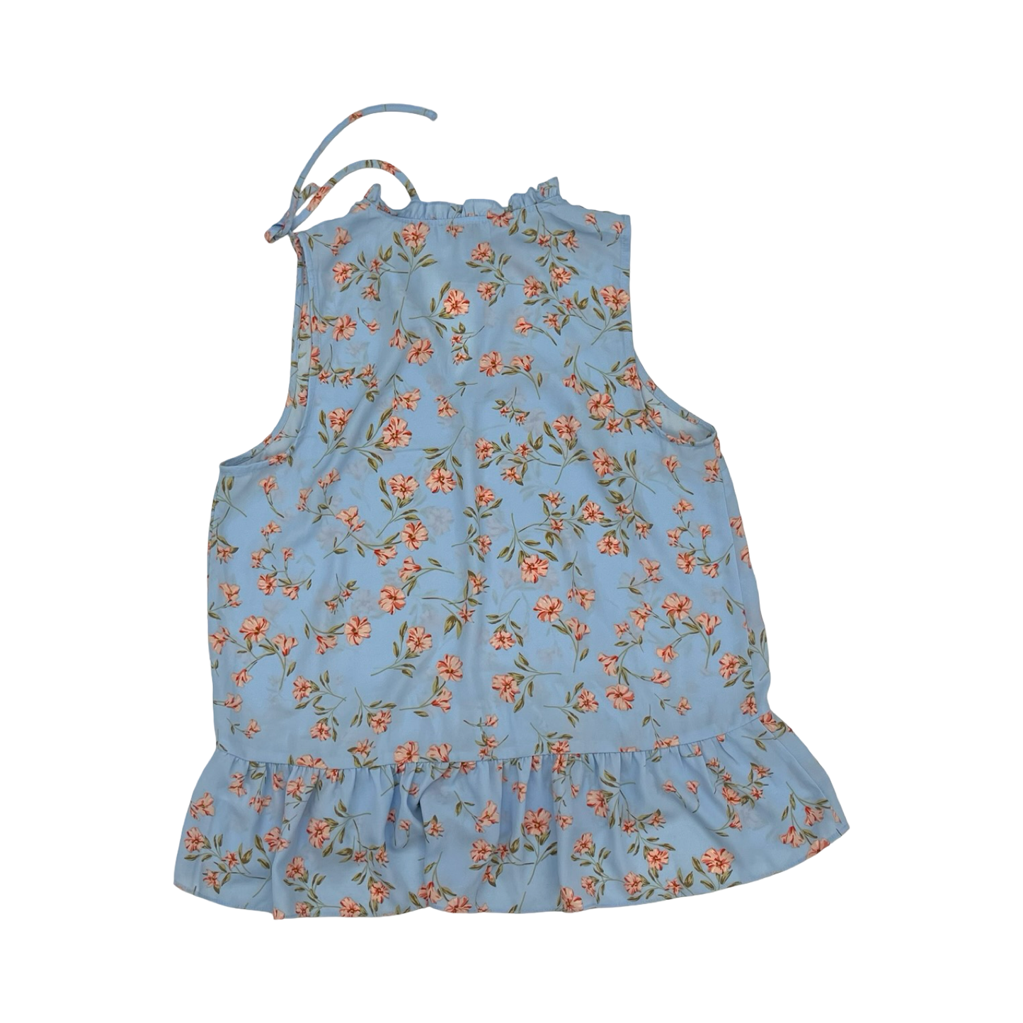 Blouse Sleeveless By Cece In Blue & Orange, Size:M