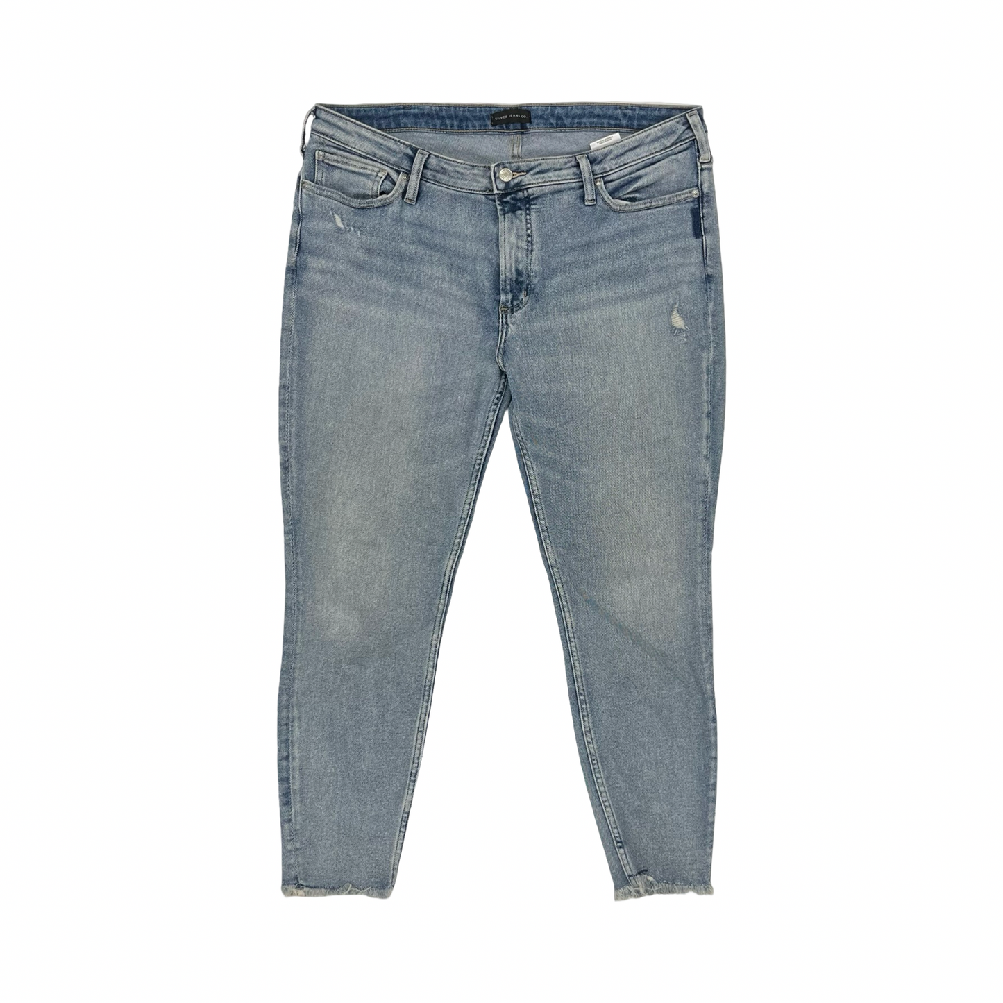 Jeans Skinny By Silver In Blue Denim, Size:18