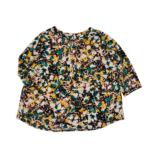 Blouse 3/4 Sleeve By Croft And Barrow In Multi, Size:2X