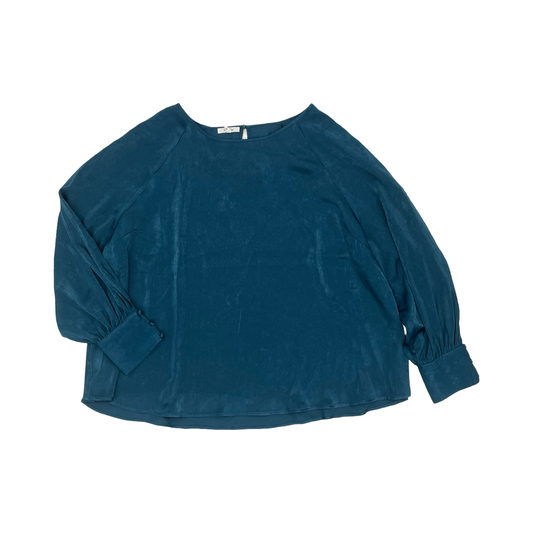 Blouse Ls By Maurices In Blue, Size:2X