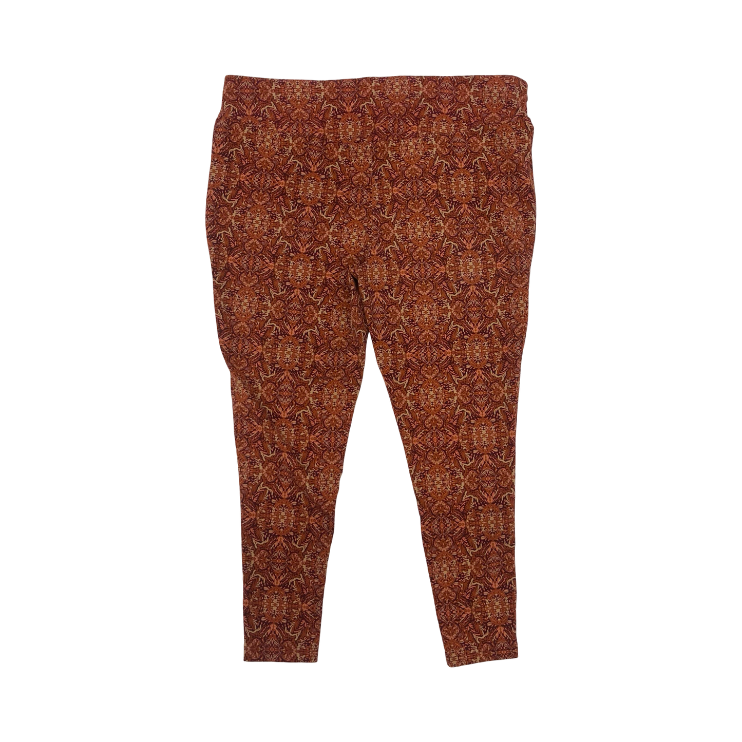 Pants Leggings By Terra & Sky In Orange & Purple, Size:3X