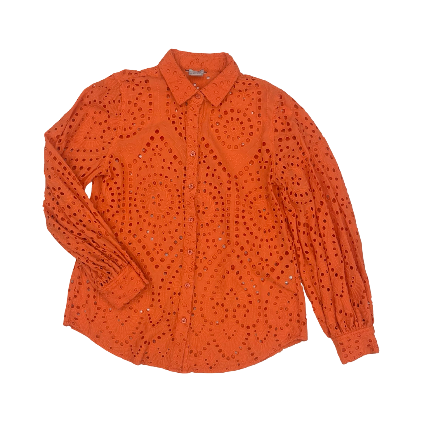 Blouse Ls By Chicos In Coral, Size:M