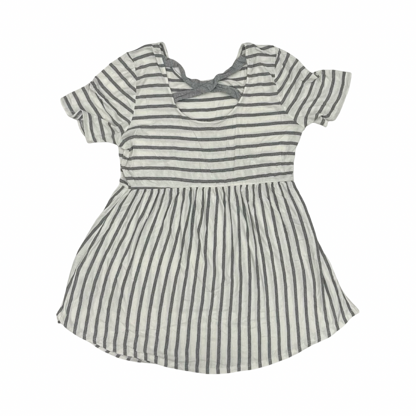 Mat Top Ss By Pink Blush In Grey & White, Size:L