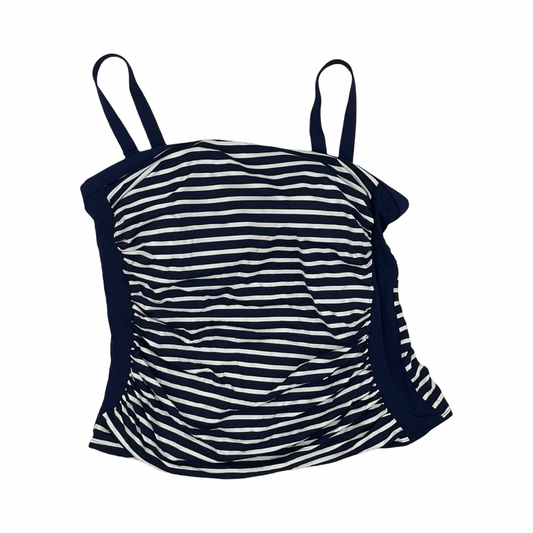 Swimsuit Top By Lands End In Blue & White, Size:16
