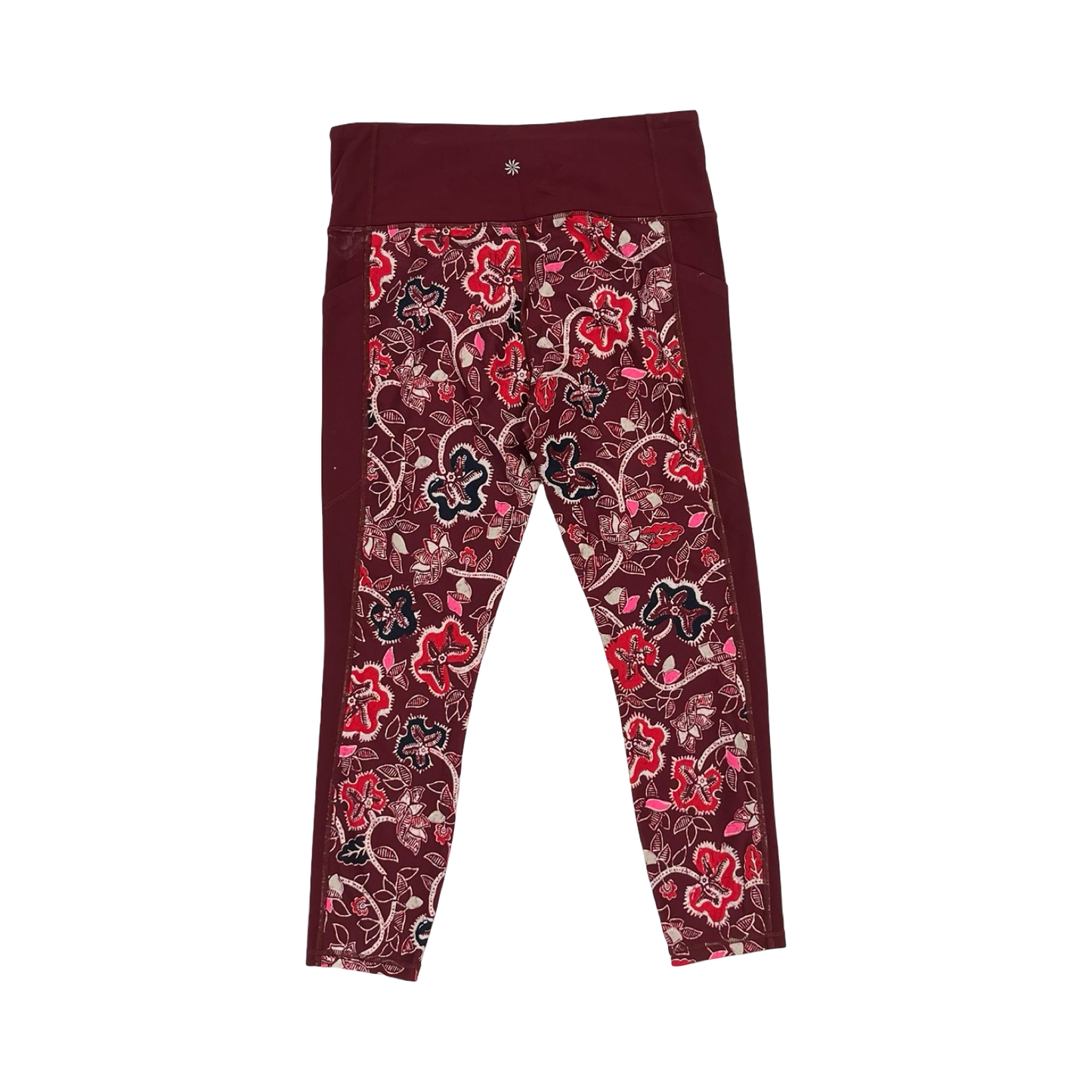 Athletic Leggings Capris By Athleta In Maroon, Size:L
