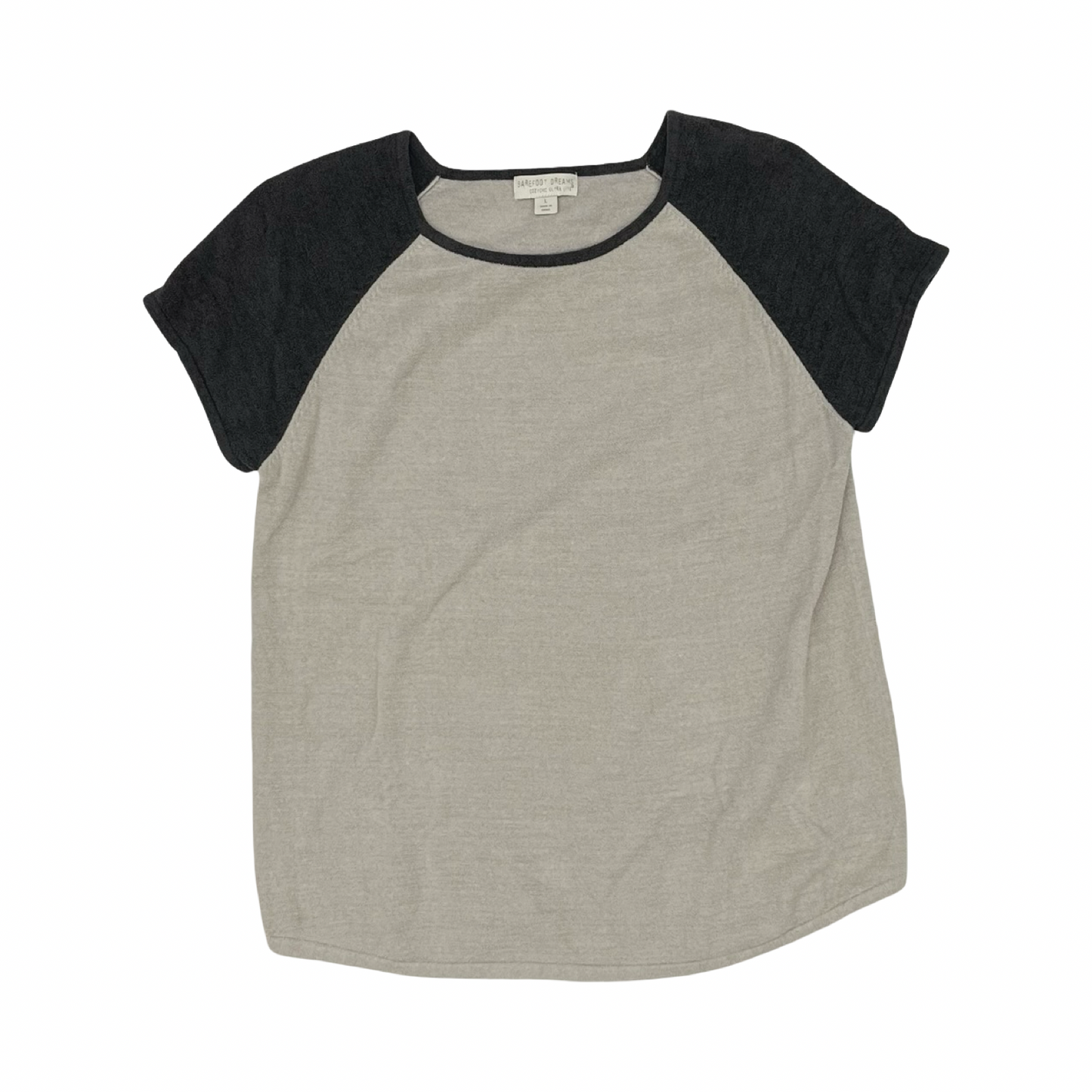 Top Ss By Barefoot Dreams In Grey & Tan, Size:L
