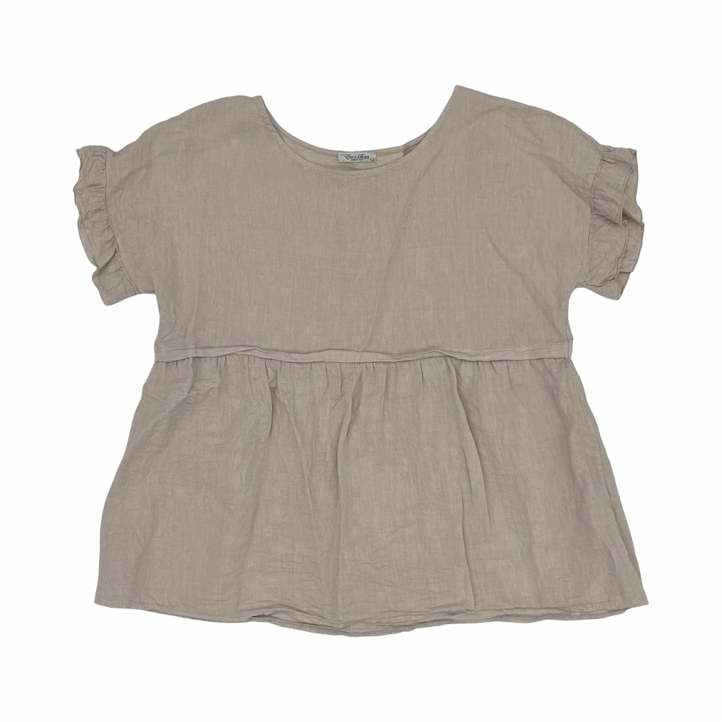 Blouse Ss By Clothes Mentor In Tan, Size:L