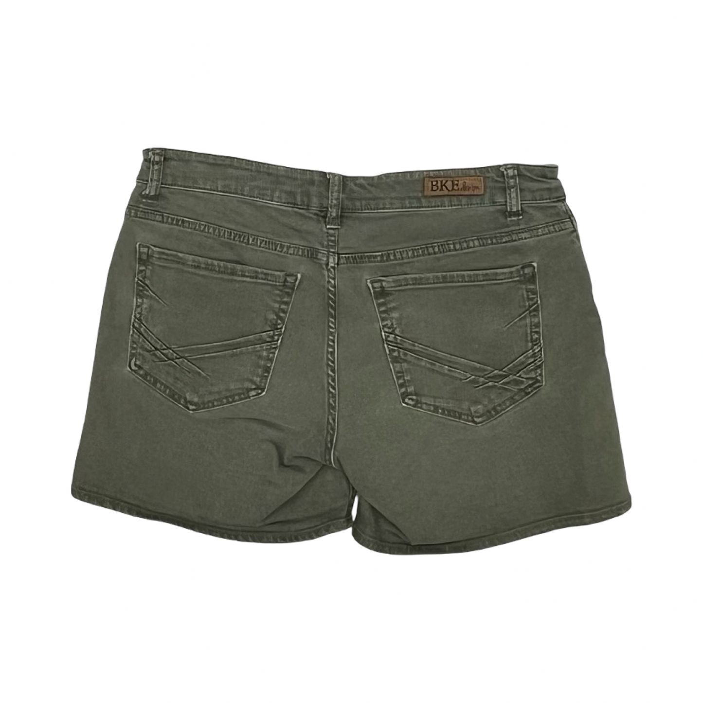 Shorts By Bke In Green Denim, Size:6