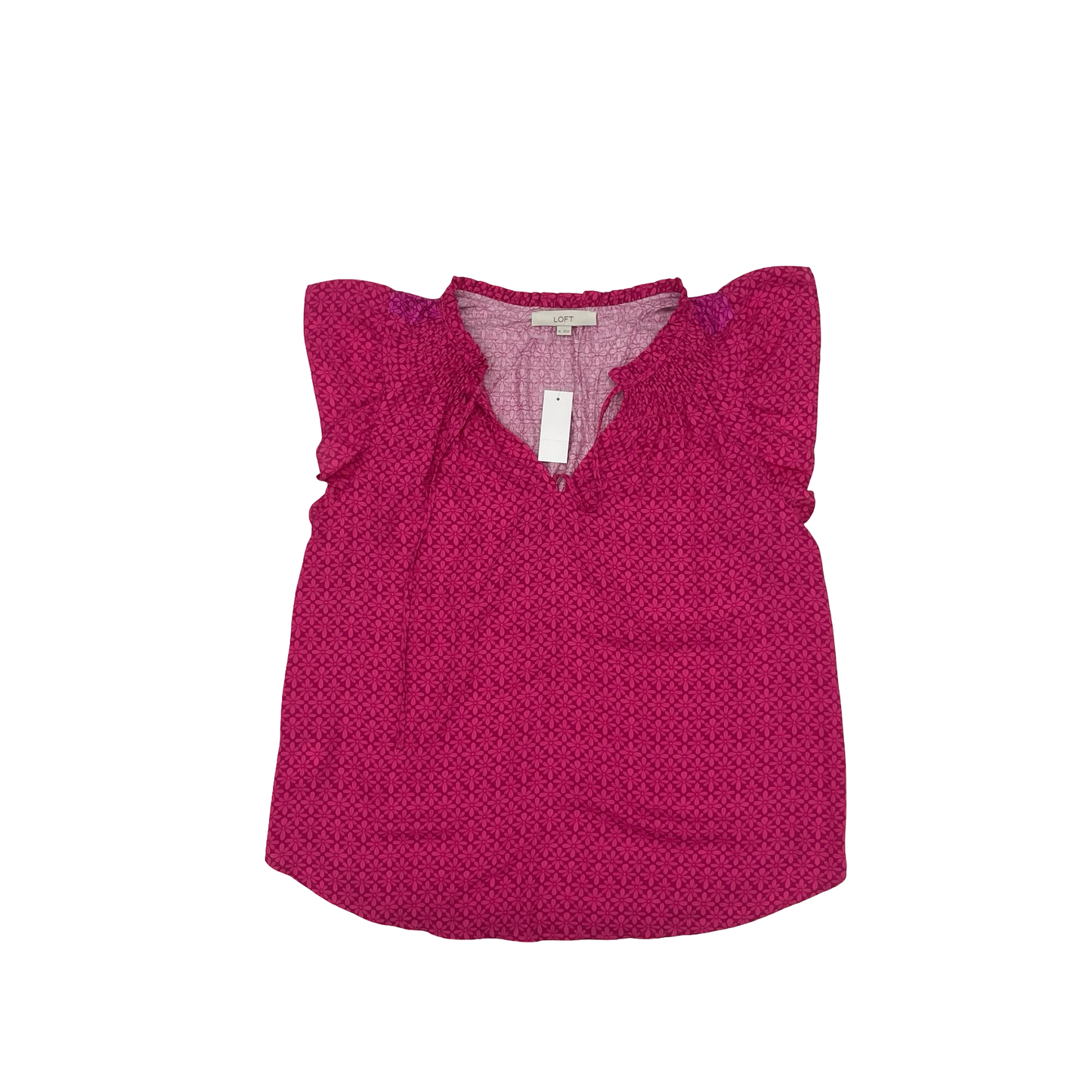 Blouse Ss By Loft In Pink, Size:Xl