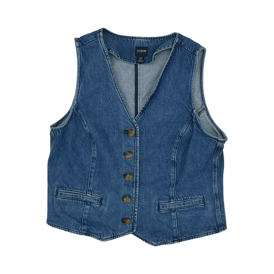 Vest Other By J. Crew In Blue Denim, Size:M