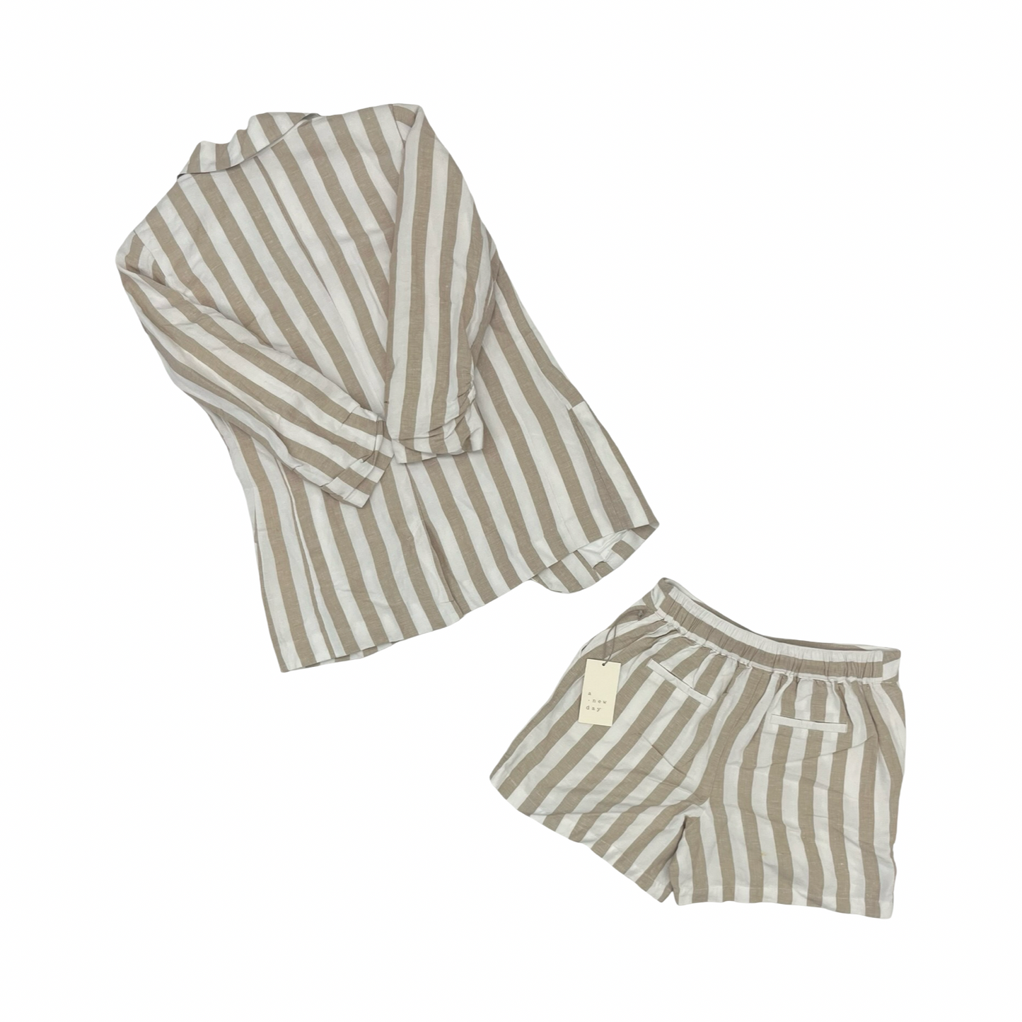 Shorts Set By A New Day In Tan & White, Size:Xs