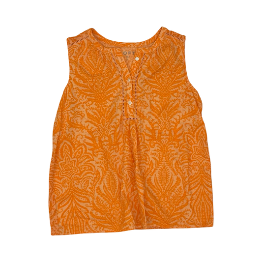 Blouse Sleeveless By Loft In Orange, Size:S