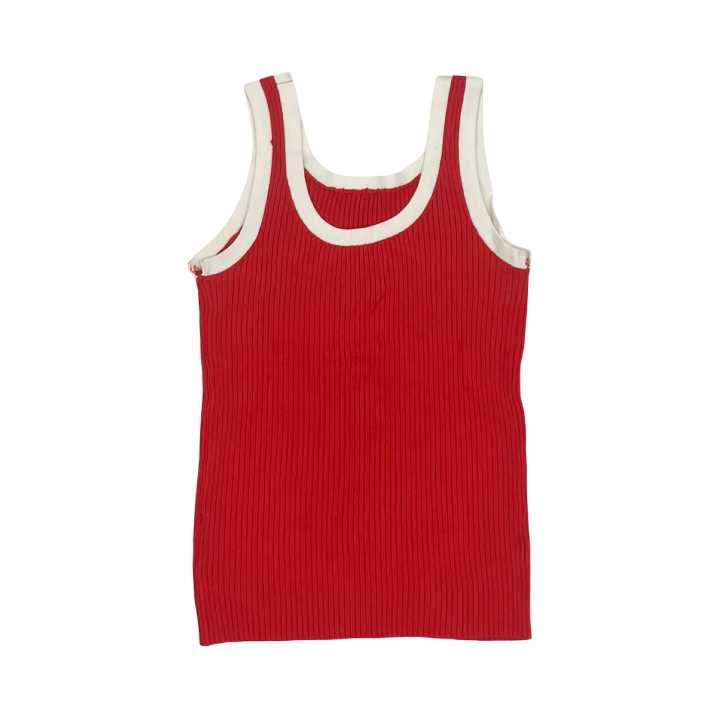 Tank Top By Cme In Red & White, Size:M