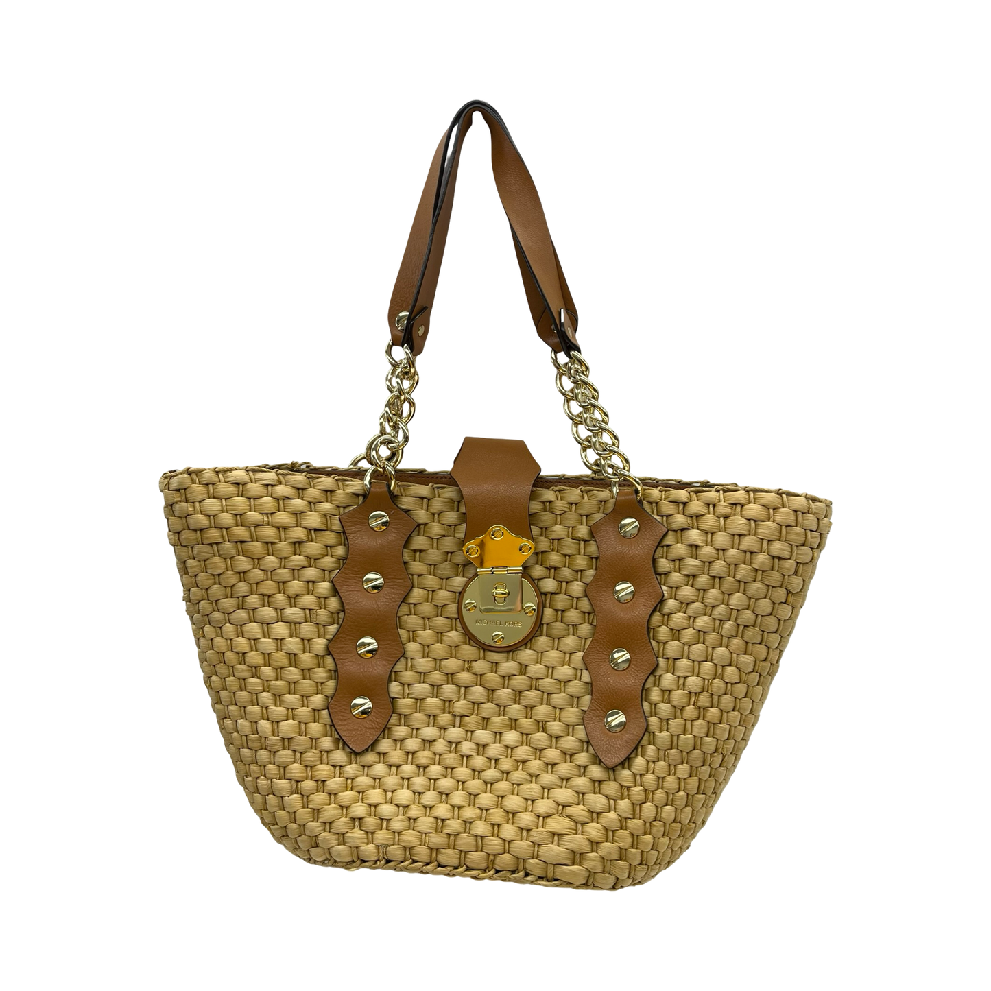 Handbag Designer By Michael Kors In Tan, Size:Medium