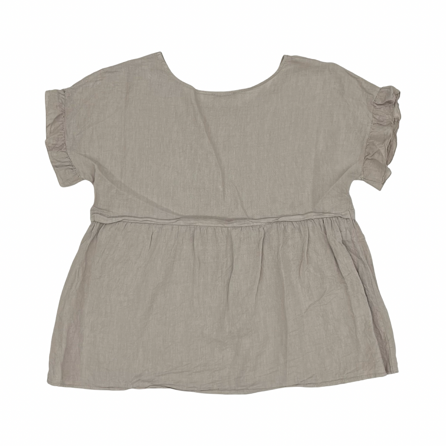 Blouse Ss By Clothes Mentor In Tan, Size:L