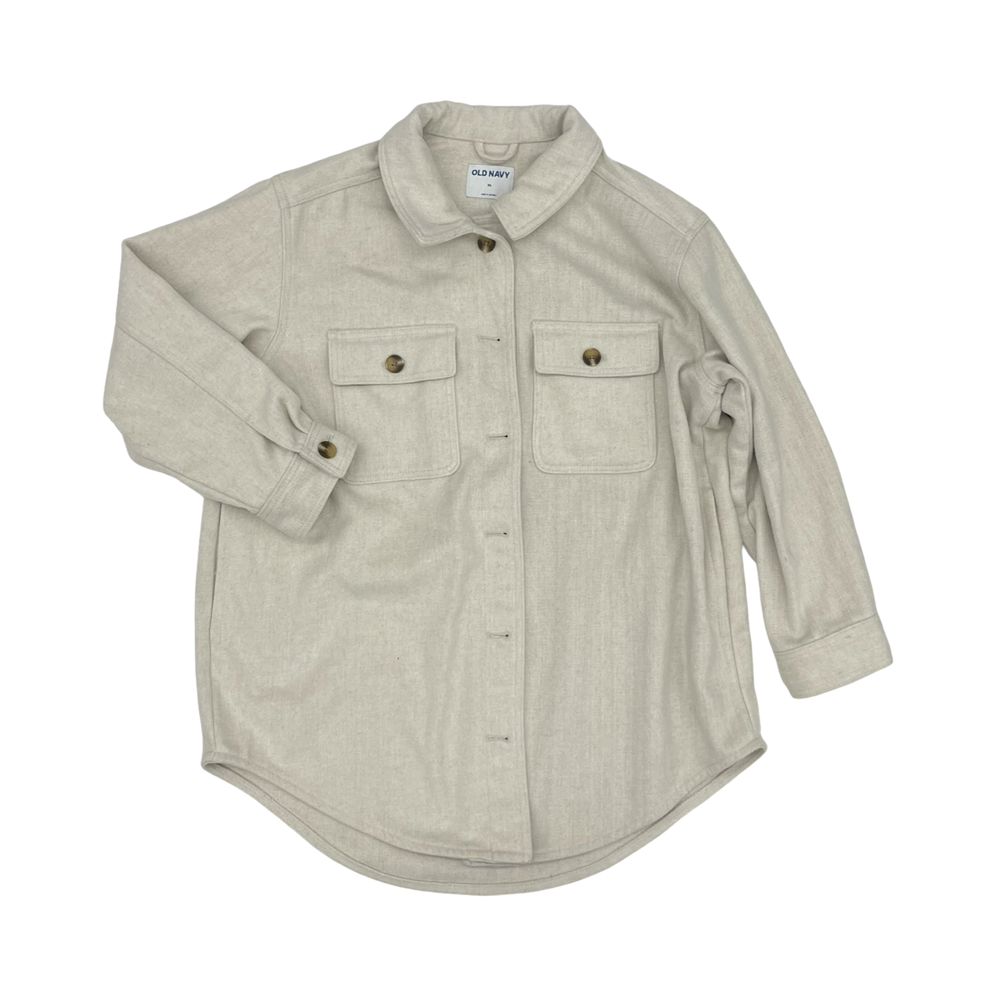 Jacket Shirt By Old Navy In Tan, Size:Xl