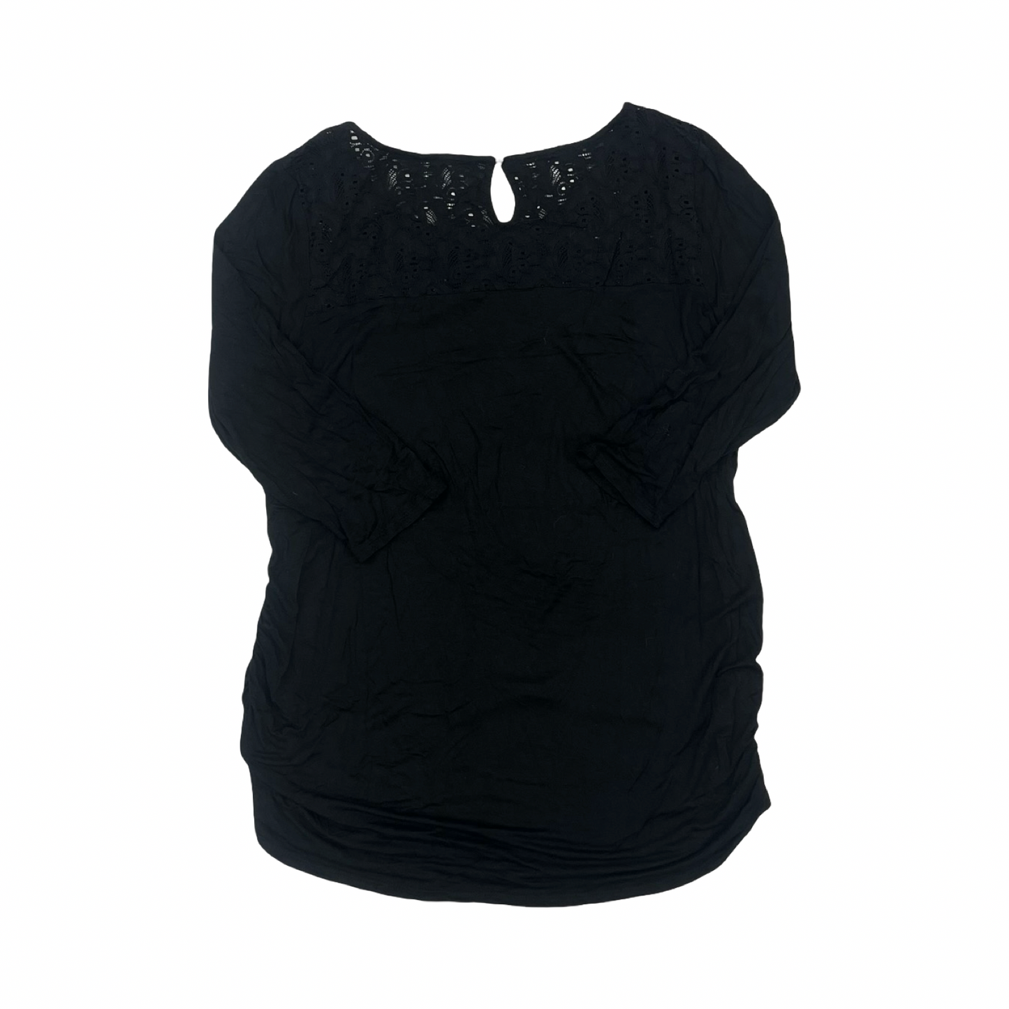 Mat Top Ls By Motherhood In Black, Size:Xl