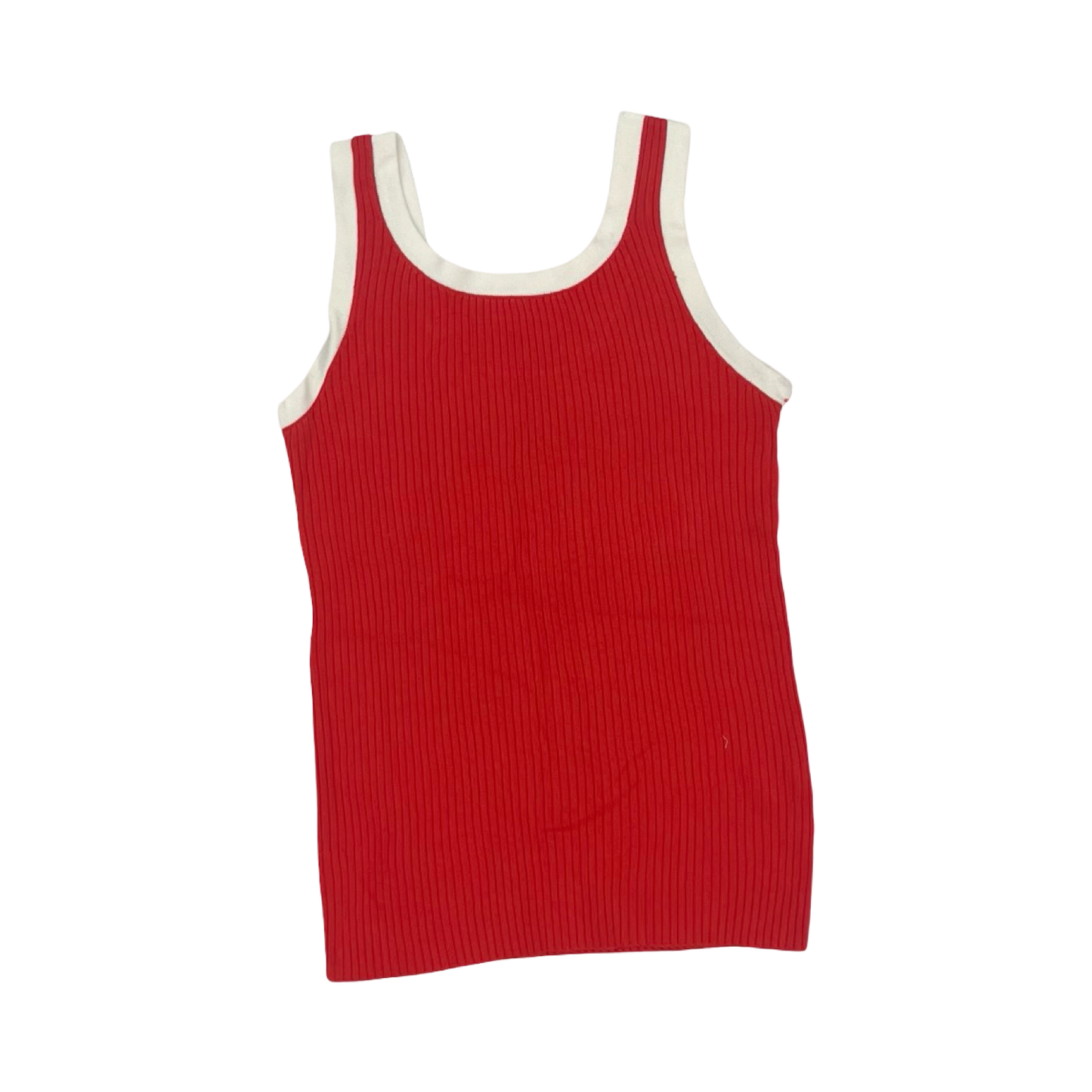 Tank Top By Cme In Red & White, Size:M