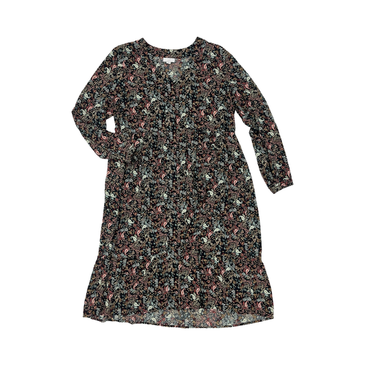 Dress Casual Midi By J. Jill In Floral Print, Size:Mp