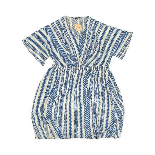 Dress Casual Midi By Bloomchic In Blue & White