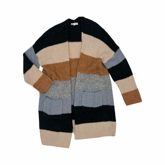 Sweater Cardigan By Newbury Kustom In Striped Pattern, Size:S
