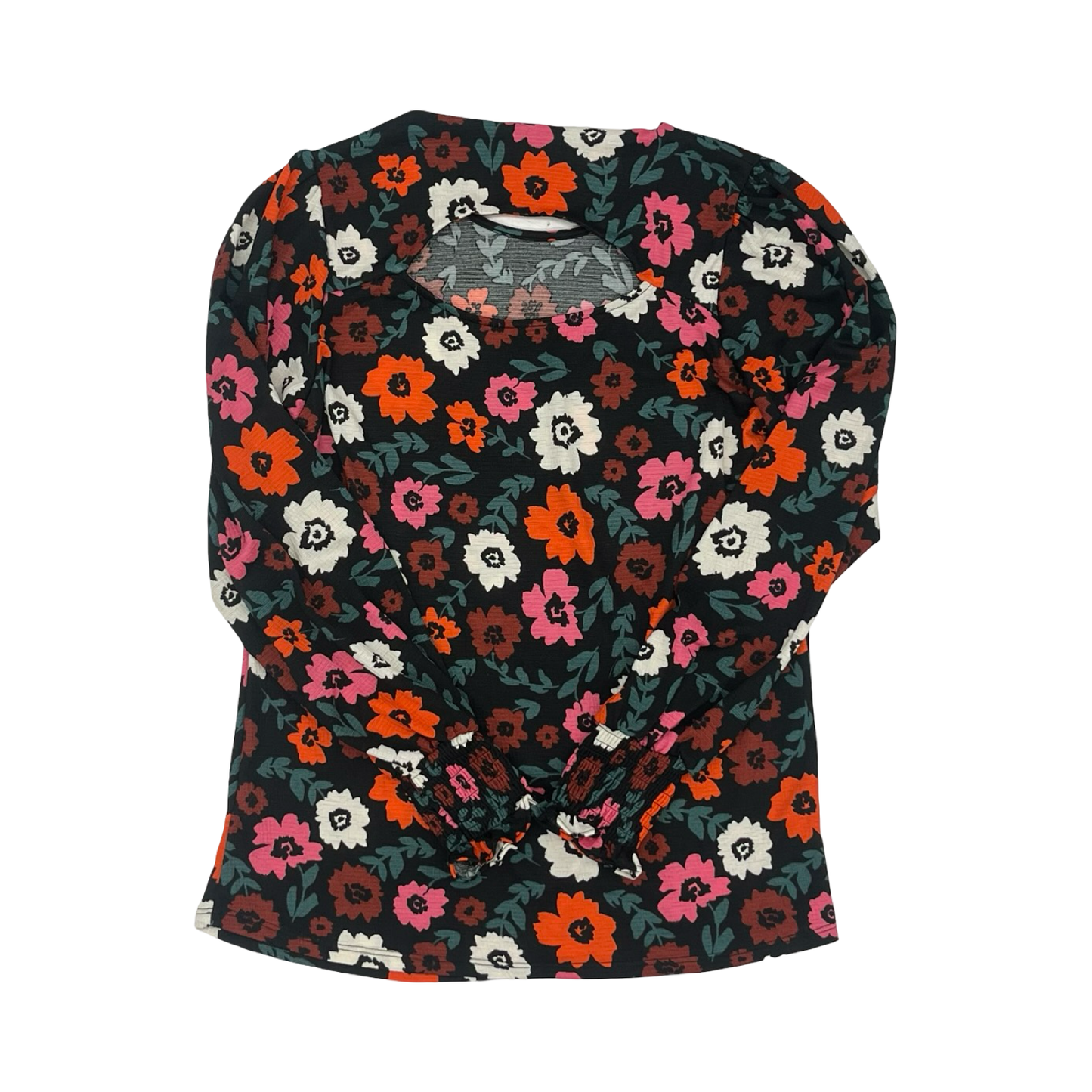 Blouse Ls By Lularoe In Floral Print, Size:Xs