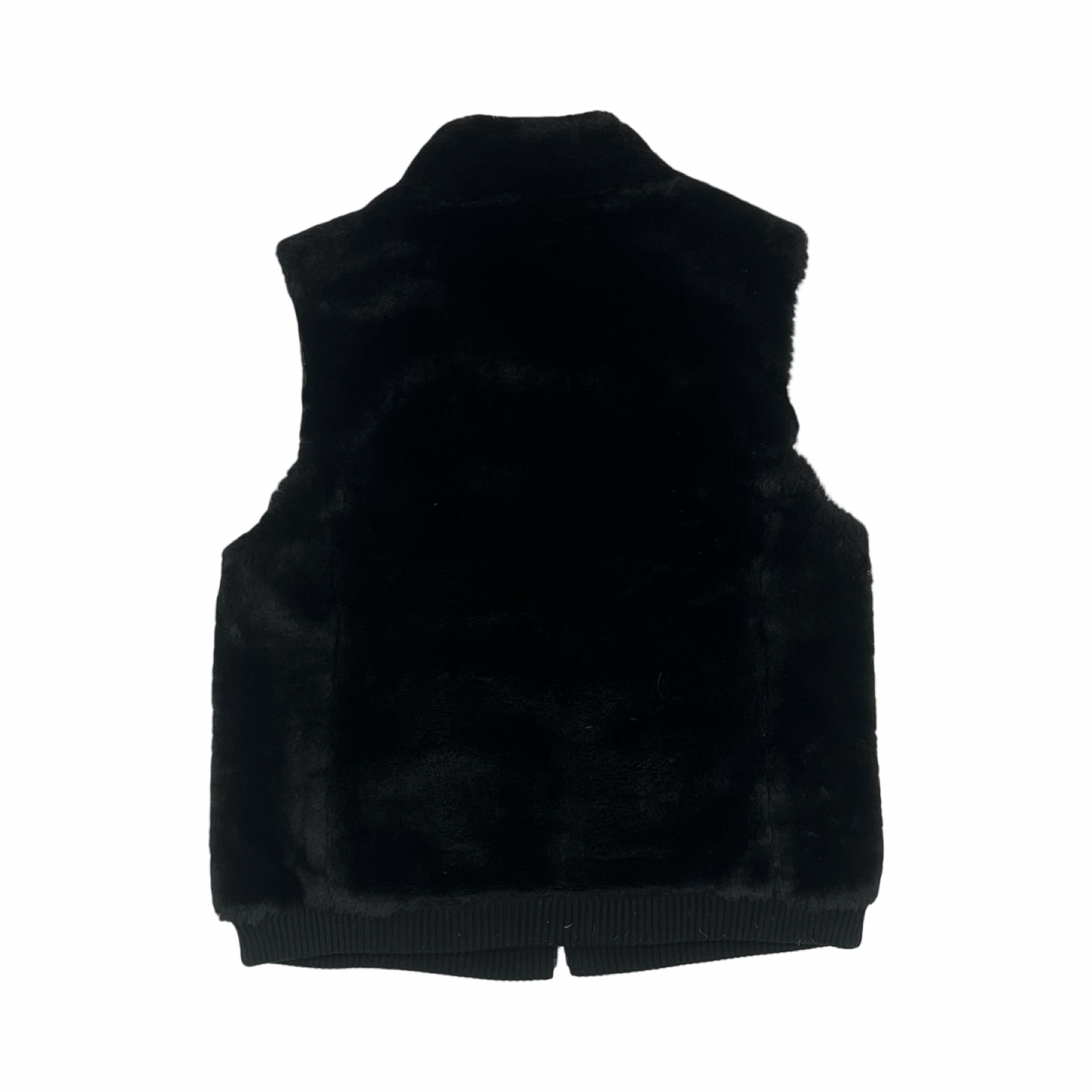 Vest Faux Fur & Sherpa By Talbots In Black, Size:M