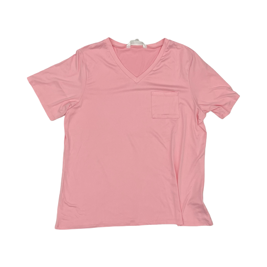 Top Ss Basic By Clothes Mentor In Pink, Size:Xl