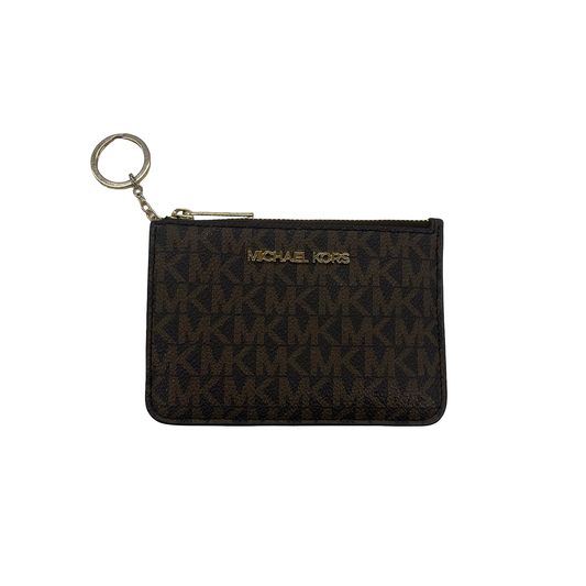 Coin Purse Designer By Michael Kors In Brown, Size:Large