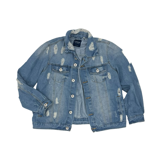 Jacket Denim By Clothes Mentor In Blue Denim, Size:M