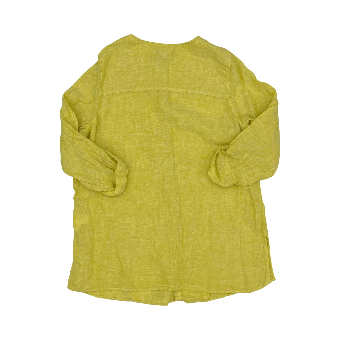 Blouse Ls By Tahari In Yellow, Size:1X